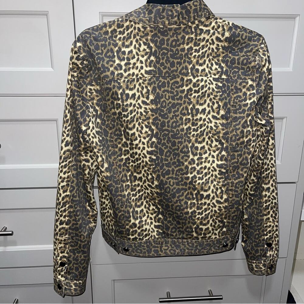 ATM Anthony Thomas Melillo Leopard Print Denim Jacket Small - Picture 6 of 13